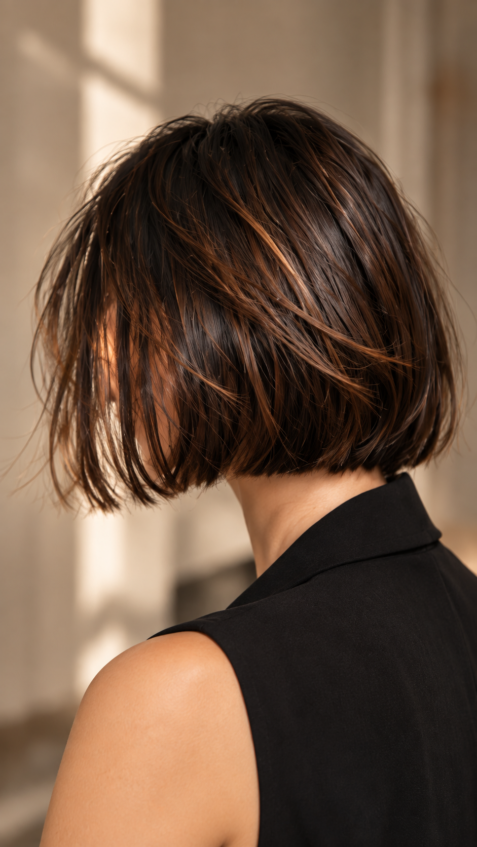 Corte bob con textura y movimiento